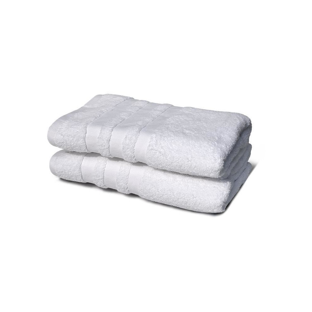 Set of 2 towels - LOVELY HOME - 2 Shower sheets 70 x 140 cm - White