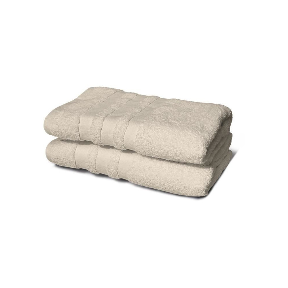 Set of 2 towels - LOVELY HOME - 2 Shower sheets 70 x 140 cm - Beige