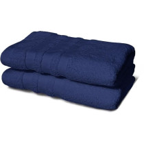 Set of 2 towels - LOVELY HOME - 2 Shower sheets 70 x 140 cm - Navy blu