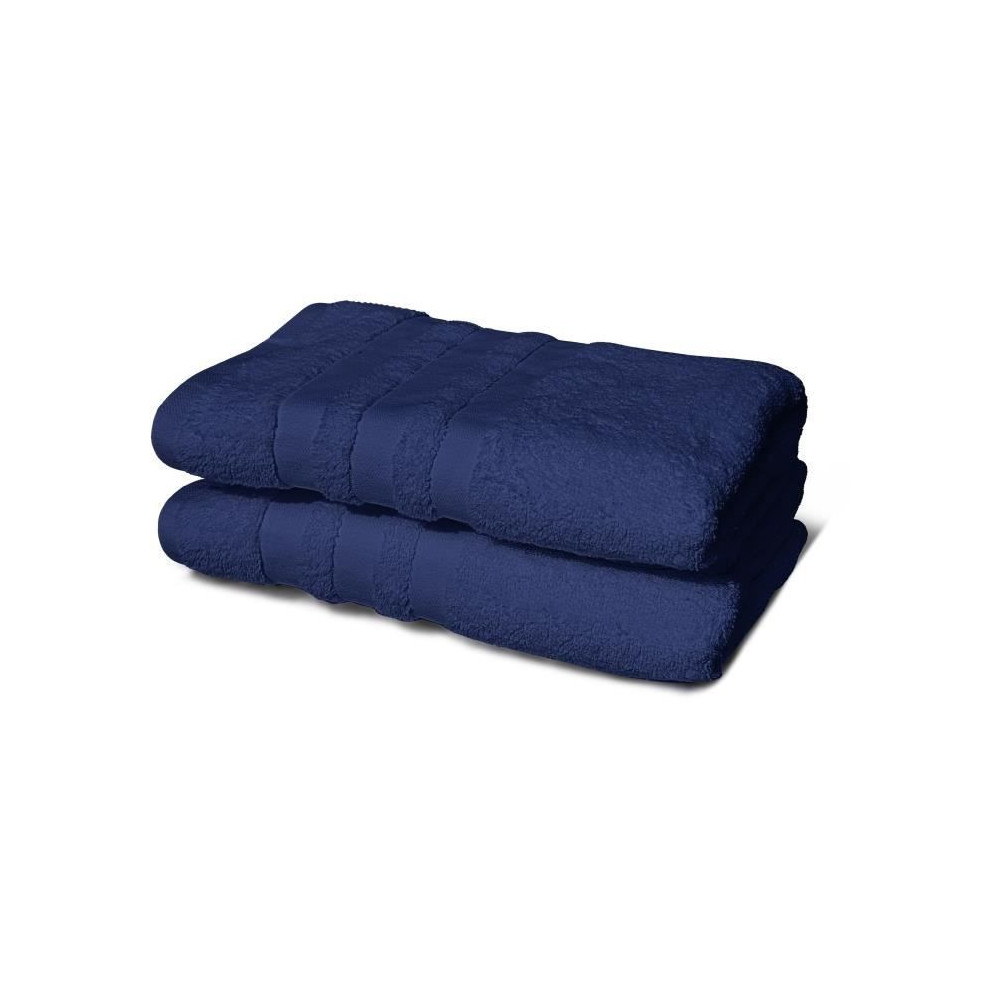 Set of 2 towels - LOVELY HOME - 2 Shower sheets 70 x 140 cm - Navy blu