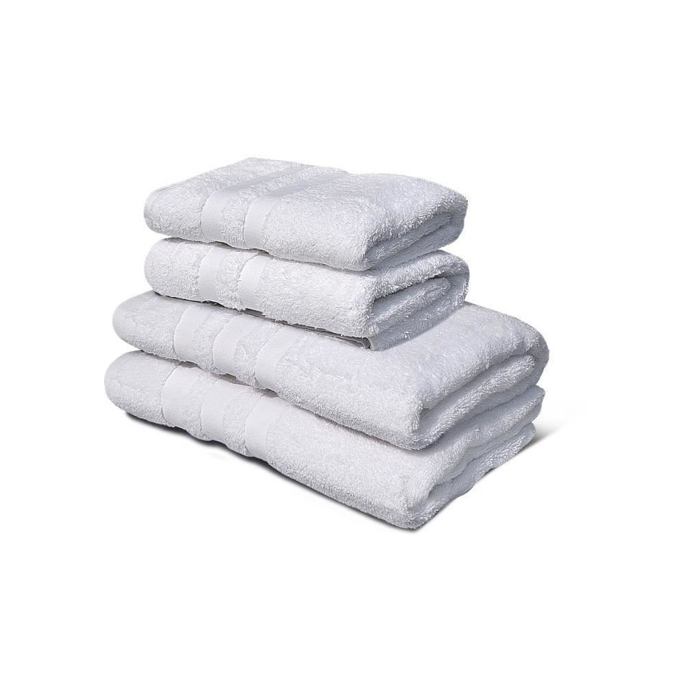 LOVELY HOME Set of 2 towels + 2 shower sheets 100% cotton - 50x100 cm