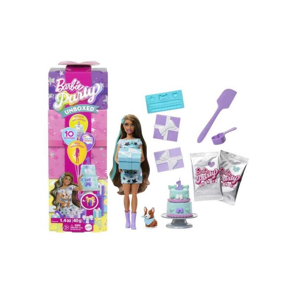 BARBIE Party unboxed chien bleu - JFG72