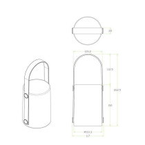 GALIX Portable lantern rechargeable by USB cable