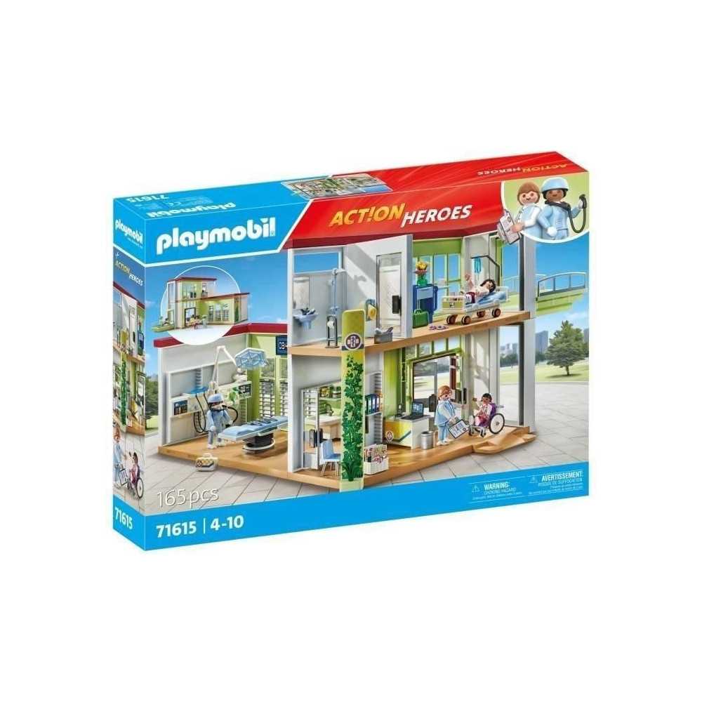 PLAYMOBIL 71615 Hôpital aménagé, Action Heroes, L'hôpital, 165 pie