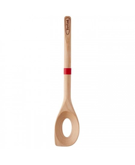 TEFAL Cuillère à risotto Ingenio - Bois hêtre et silicone platinium - 32 cm