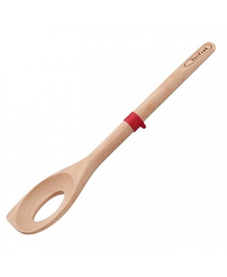 TEFAL Cuillère à risotto Ingenio - Bois hêtre et silicone platinium - 32 cm