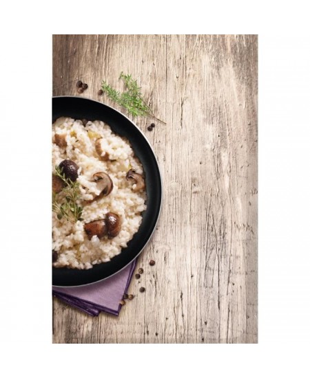 TEFAL Cuillère à risotto Ingenio - Bois hêtre et silicone platinium - 32 cm