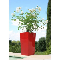 Riviera Flower Pot nuance - Square - 29 x 29 x H 52 cm - Red