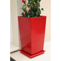 Riviera Flower Pot nuance - Square - 29 x 29 x H 52 cm - Red