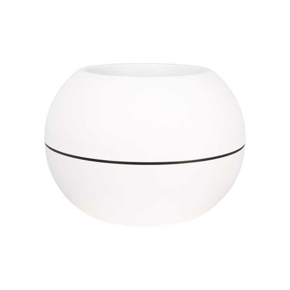 RIVIERA GRANIT BOULE round flower box - Plastic - Diameter 50 cm - Whi