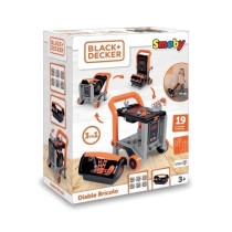 Smoby - Black+Decker - Hand truck + 3 in 1 box - 19 accessories - Made