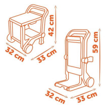 Smoby - Black+Decker - Hand truck + 3 in 1 box - 19 accessories - Made