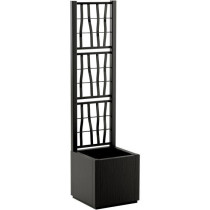 Flower box - ETHICA - Graphite - Square with trellis - 38 L - STEFANPL