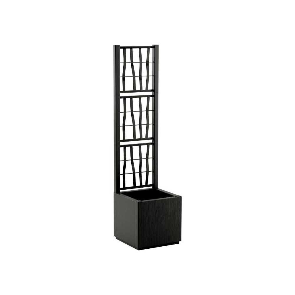 Flower box - ETHICA - Graphite - Square with trellis - 38 L - STEFANPL