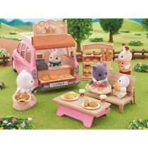 The pink minivan and picnic set