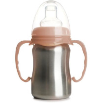 Tasse d'apprentissage - THERMOBABY - Inox - 180 ml - Peche - Ergonomiq