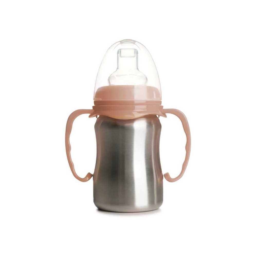 Tasse d'apprentissage - THERMOBABY - Inox - 180 ml - Peche - Ergonomiq