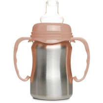 Tasse d'apprentissage - THERMOBABY - Inox - 180 ml - Peche - Ergonomiq