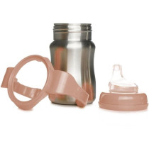 Tasse d'apprentissage - THERMOBABY - Inox - 180 ml - Peche - Ergonomiq