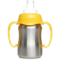 Tasse d'apprentissage - THERMOBABY - Inox - 180 ml - Jaune Mangue - Er