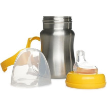 Tasse d'apprentissage - THERMOBABY - Inox - 180 ml - Jaune Mangue - Er