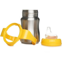 Tasse d'apprentissage - THERMOBABY - Inox - 180 ml - Jaune Mangue - Er