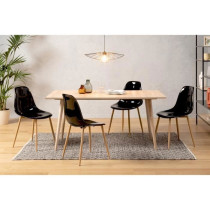 Set of 6 transparent black crystal chairs - L 47 x D 54 x H 84 cm - Cl