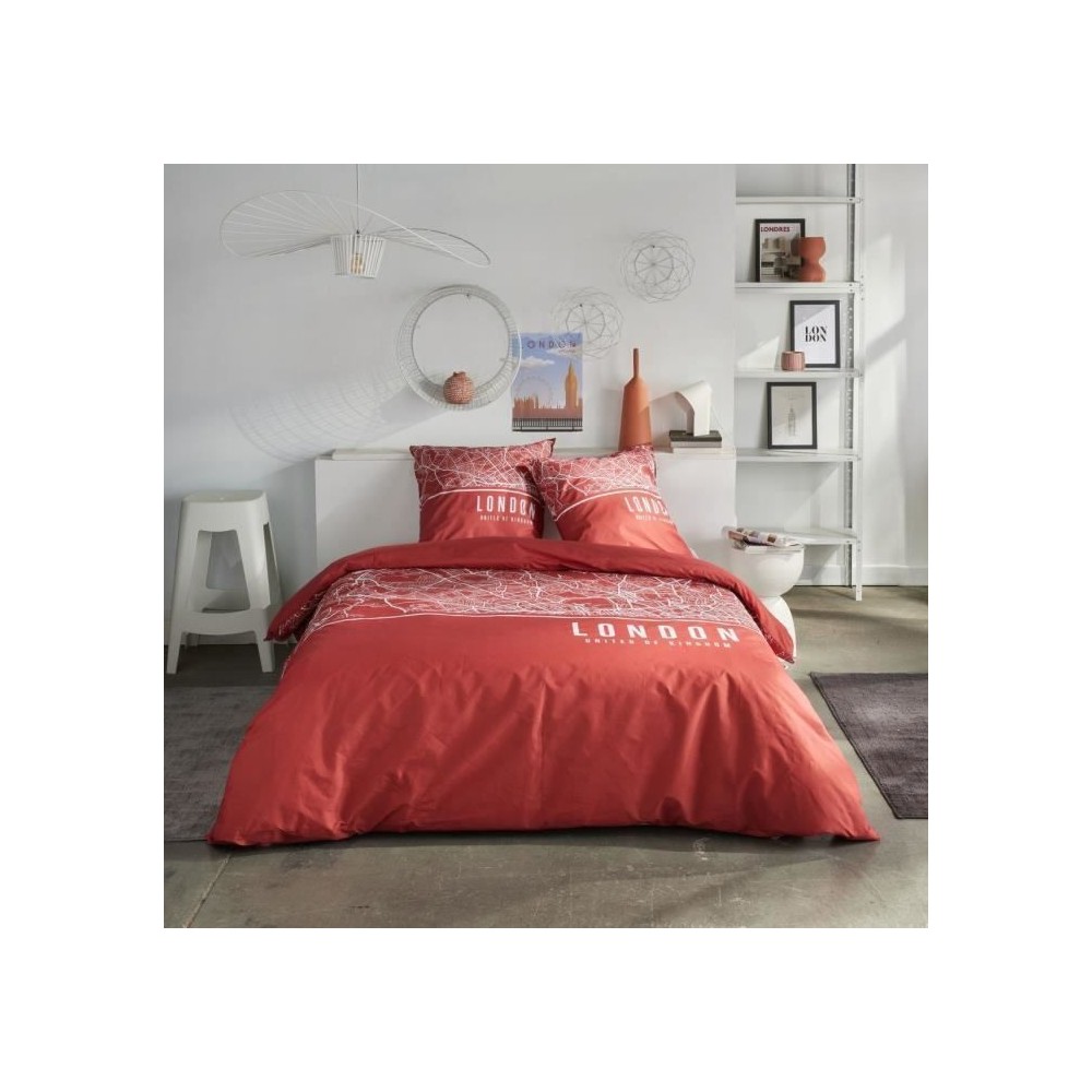 Parure de lit - TODAY - JAVA - 2 personnes - 240x220 cm - Coton - Impr