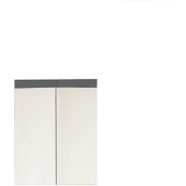 Bathroom Mirror Cabinet - AMANDA - 2 mirror doors - Grey - 60x17x77cm