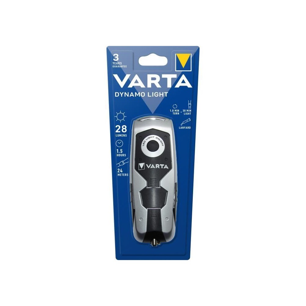 Torch-VARTA-Dynamo Light-28lm-Dynamo-high-performance LEDs-IPX4-Autono