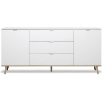 GÖTEBORG Buffet bas - Style scandinave - Décor chene et blanc - L 18