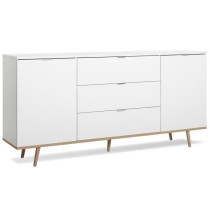 GÖTEBORG Buffet bas - Style scandinave - Décor chene et blanc - L 18