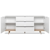 GÖTEBORG Buffet bas - Style scandinave - Décor chene et blanc - L 18