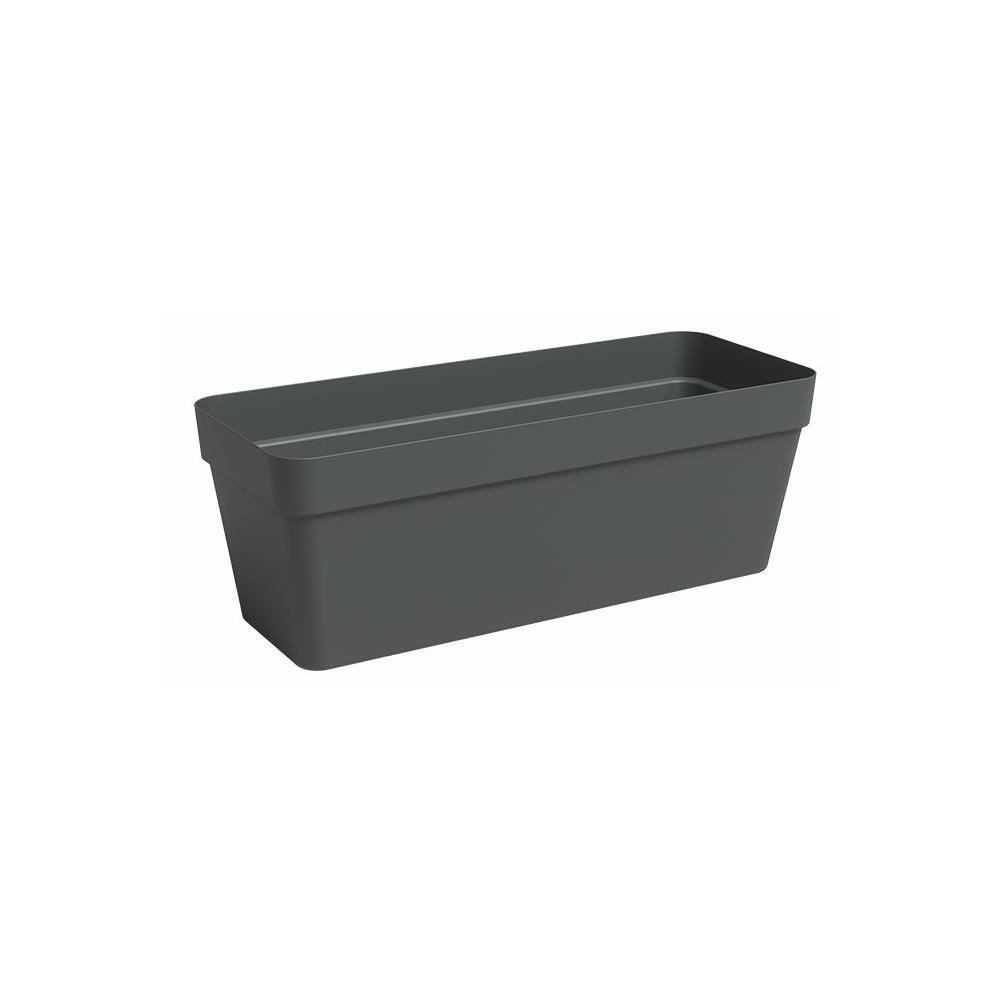 Planter - Plastic - Anthracite - Rectangular - L49.9 x D20 x H18.1cm -