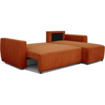 Canapé d'angle convertible 3 a 4 places PHARELL - Tissu velours cotel