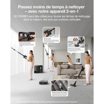 ECOVACS DEEBOT X2 COMBO - Robot Aspirateur Laveur avec Aspirateur a Ma