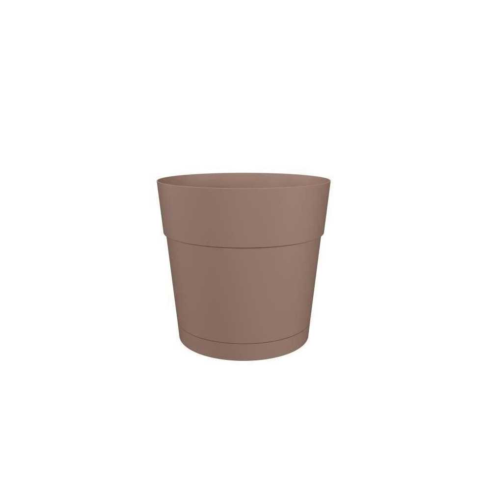 Flower pot and round capri round - plastic - water tank - 35 cm diamet