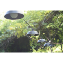 Guirlande solaire - Luna - 5 m - Noir - 10 ampoules - 50 lumens - Rech