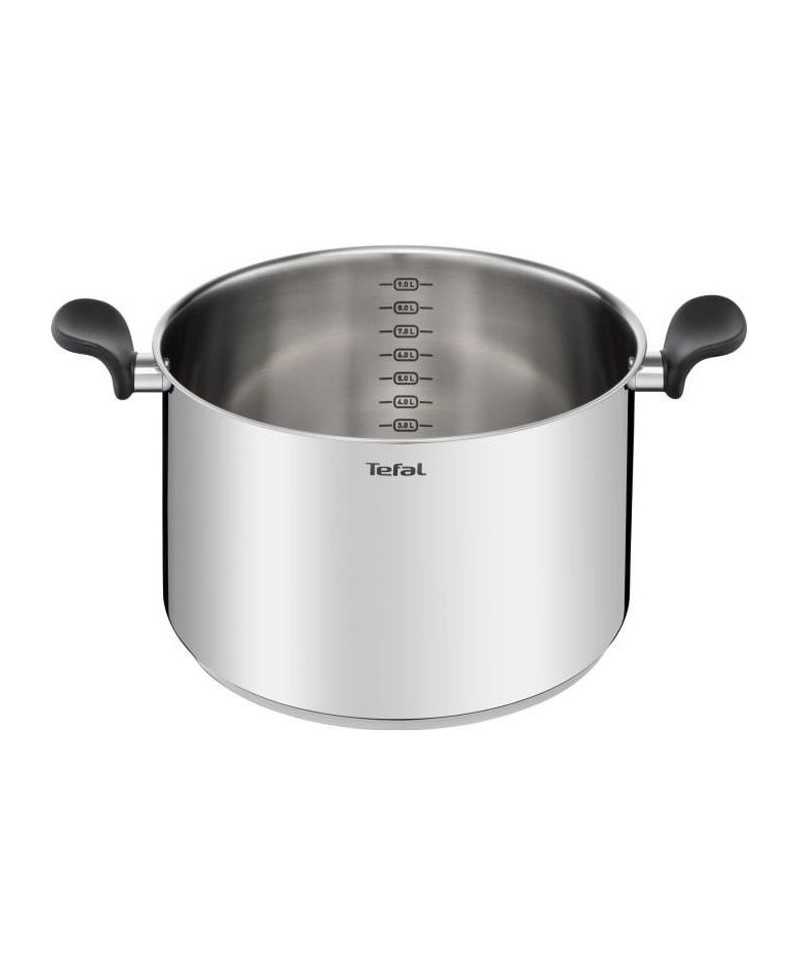 TEFAL E3086404 Primary Marmite 28 cm + couvercle, Garantie 10 ans, Acier inoxydable de première qualité, Induction, Mijoter