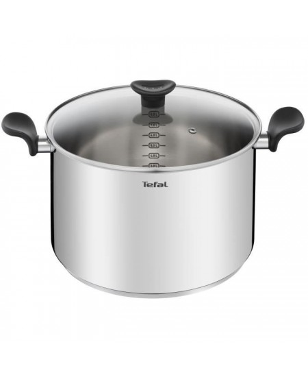 TEFAL E3086404 Primary Marmite 28 cm + couvercle, Garantie 10 ans, Acier inoxydable de première qualité, Induction, Mijoter