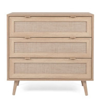 Finori Commode Bali 03A Chene sonoma et impression de canne 441174