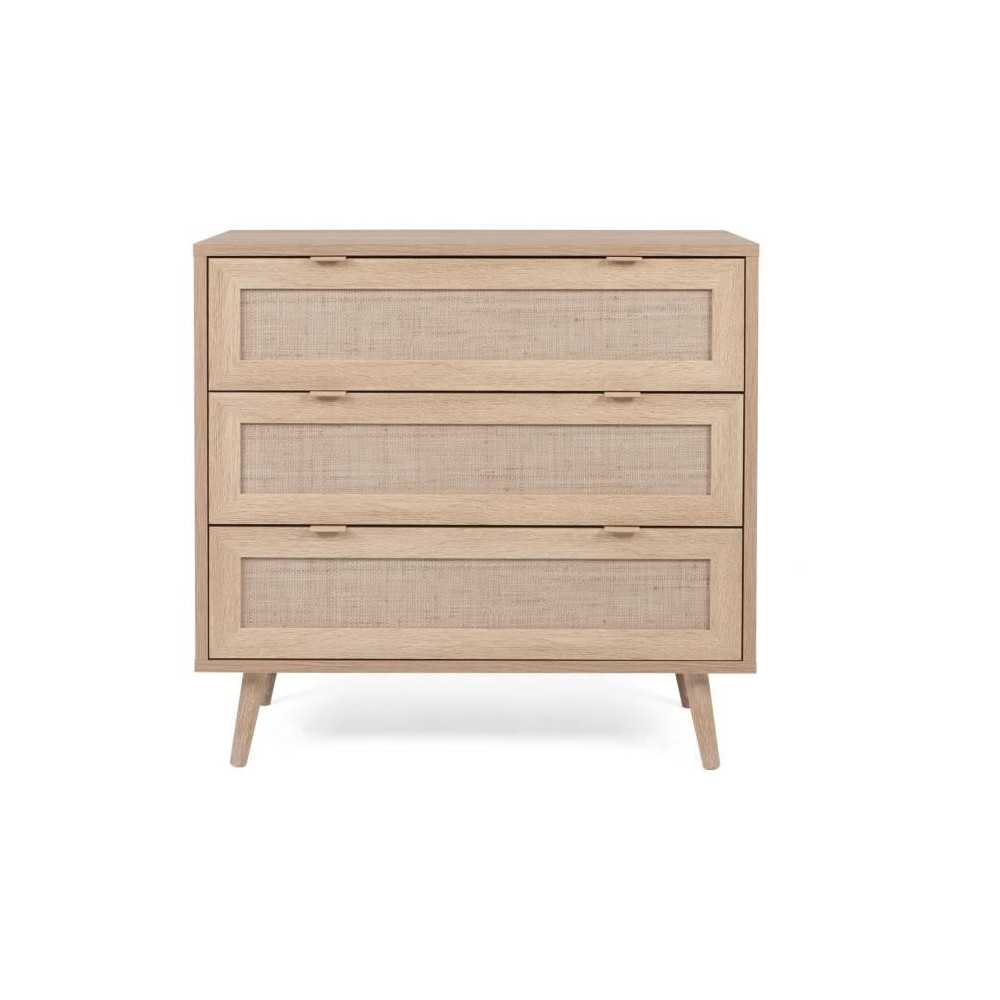 Finori Commode Bali 03A Chene sonoma et impression de canne 441174