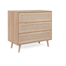 Finori Commode Bali 03A Chene sonoma et impression de canne 441174