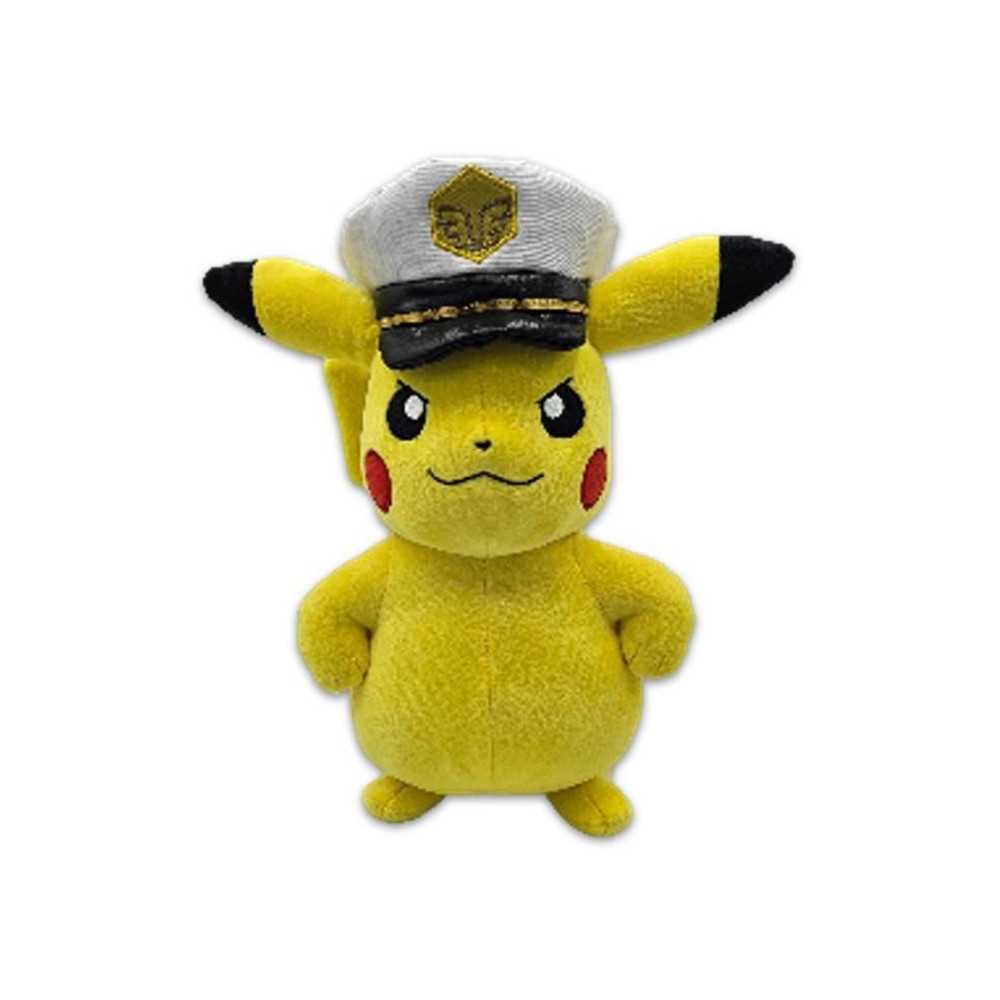 Peluche Capitaine Pikachu 20 cm - BANDAI - Pokémon - 2 ans et +