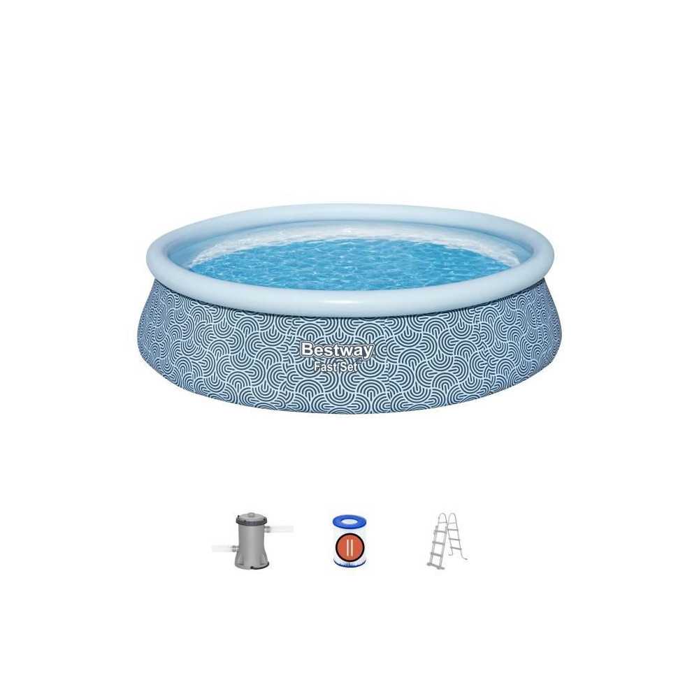 Kit Piscine gonflable BESTWAY - Fast Set™ - 457 x 107 cm - Ronde (Fi