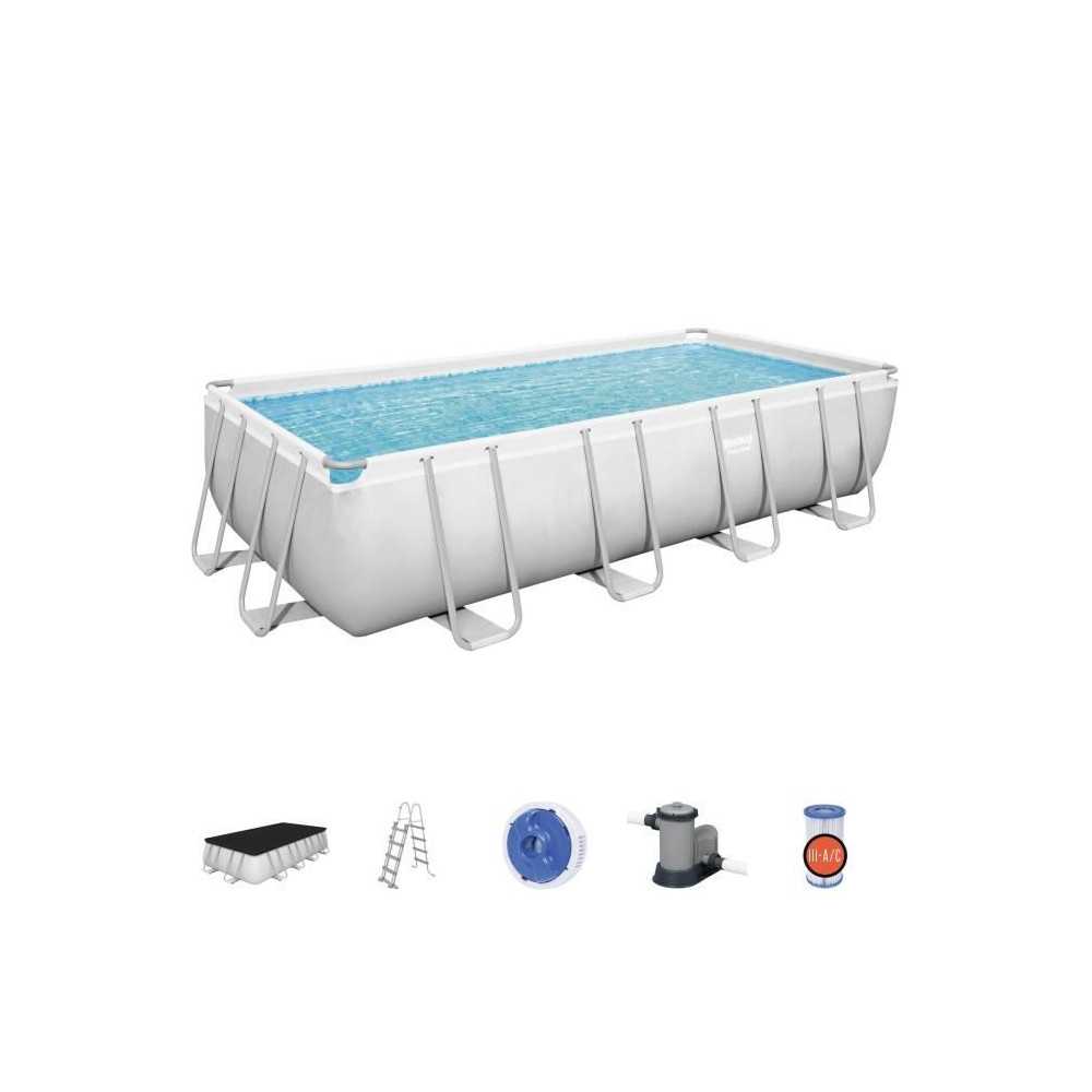 Kit Piscine hors-sol tubulaire BESTWAY - Power Steel - 549 x 274 x 122