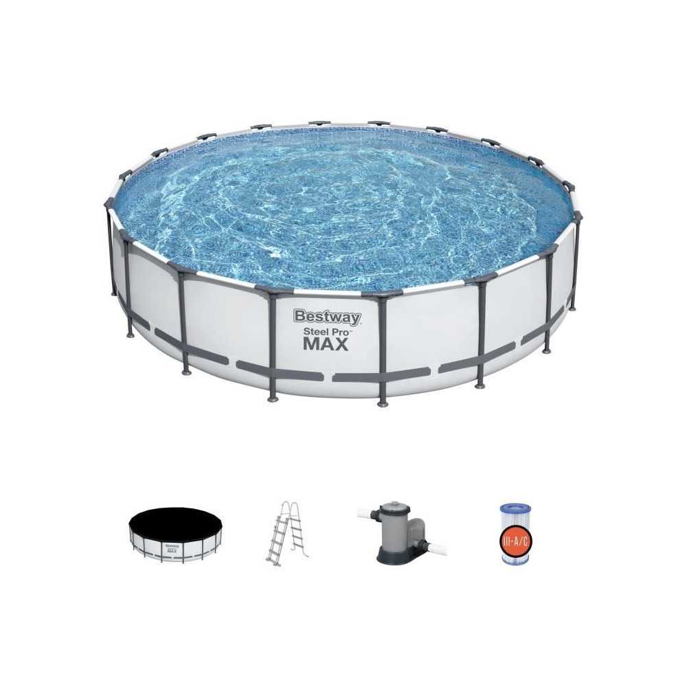 Kit Piscine hors sol tubulaire BESTWAY - Steel Pro Max™ - 549 x 122