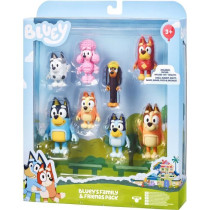 Figurines - BLUEY - Coffret 8 personnages - Figurines articulées - Un