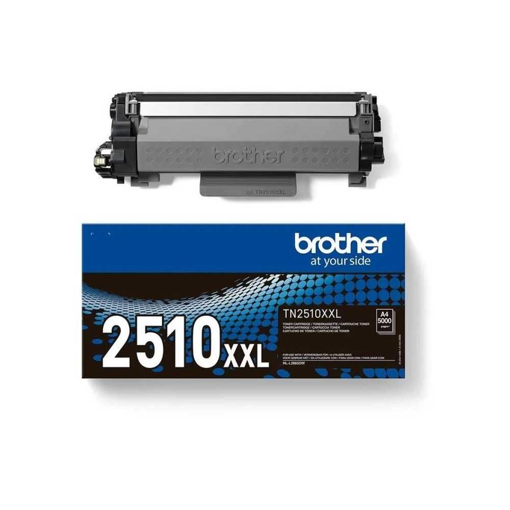 Kit toner - BROTHER - TN2510XXL - 5000 pages selon ISO19752 - Noir - P