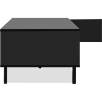 Table basse - MONZA 55A - Noir / Chene artisan - 1 porte, 2 niches - 1